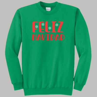 Adult Crewneck - Winter - Feliz Navidad Red Thumbnail