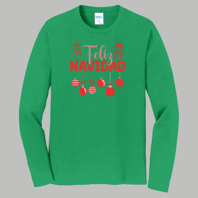 Adult Long Sleeve Shirt - Winter - Feliz Navidad Red Thumbnail
