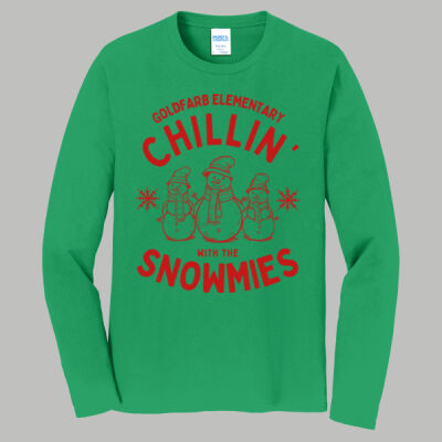 Adult Long Sleeve Shirt - Spring - Chillin With The Snowmies Red Thumbnail