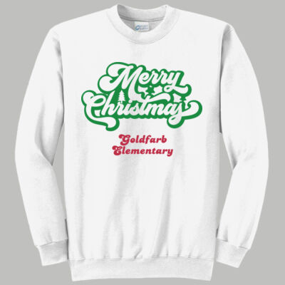 Adult Crewneck - Spring - Merry Christmas Red and Green  Thumbnail