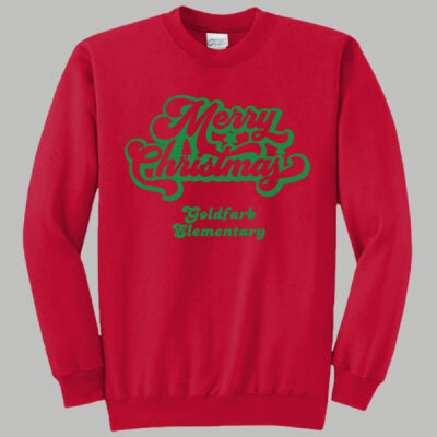 Adult Crewneck - Spring - Merry Christmas Green Thumbnail