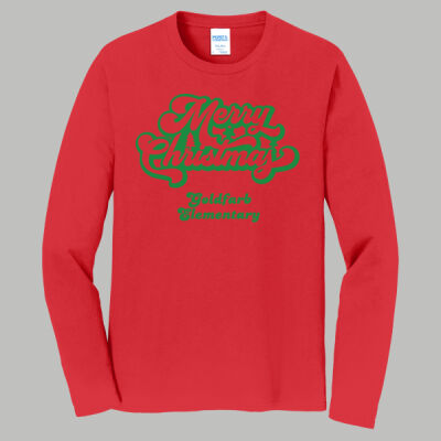 Adult Long Sleeve Shirt - Spring - Merry Christmas Green Thumbnail