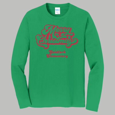 Adult Long Sleeve Shirt - Spring - Merry Christmas Red Thumbnail