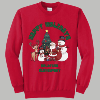 Adult Crewneck - Spring - Merry Christmas Green Thumbnail