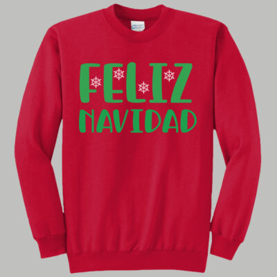 Adult Crewneck - Spring - Feliz Navidad Green Thumbnail