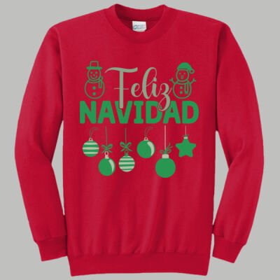 Adult Crewneck - Spring - Feliz Navidad Green Thumbnail